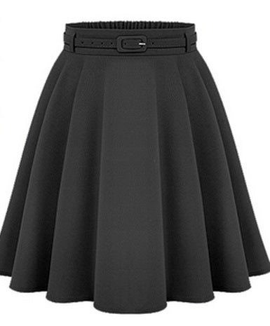 Solid color A-line skirt - ROUTINE FASHION